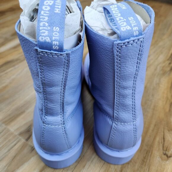🩵NIB Dr. Martens 1460 Mono Zen Blue Pascal Virginia Leather Boots Size 8 - Picture 6 of 12
